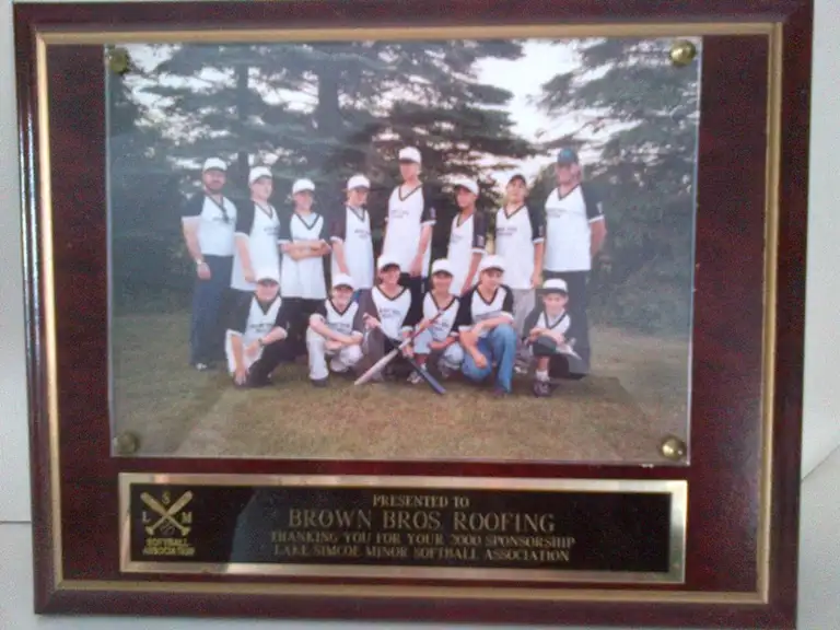 The Brown Bros Roofing crew on a residential job site
